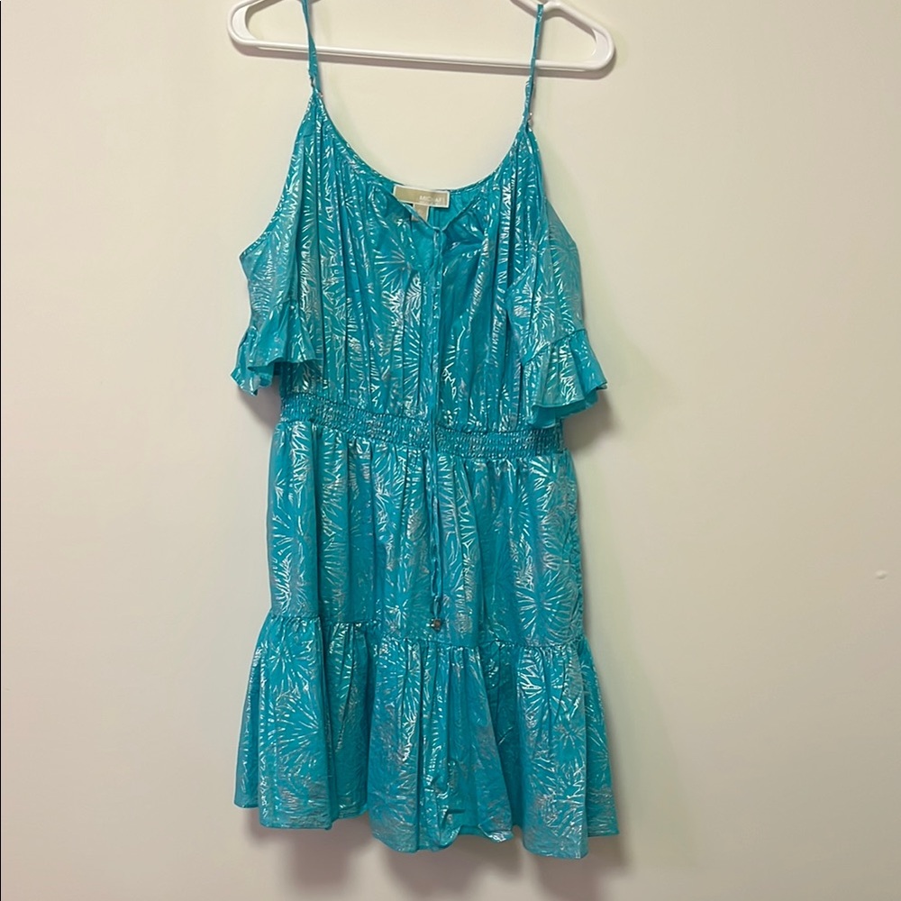 Michael Kors Turquoise and Silver Dress